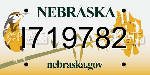 I719782 Nebraska License Plate