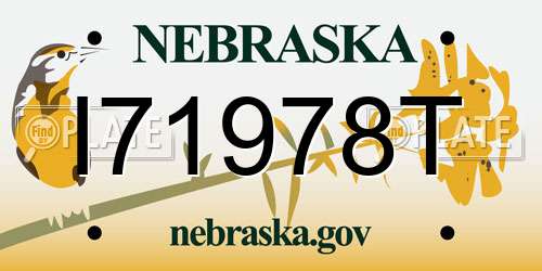 I71978T Nebraska License Plate