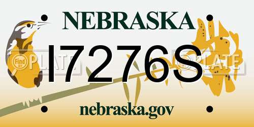 I7276S Nebraska License Plate