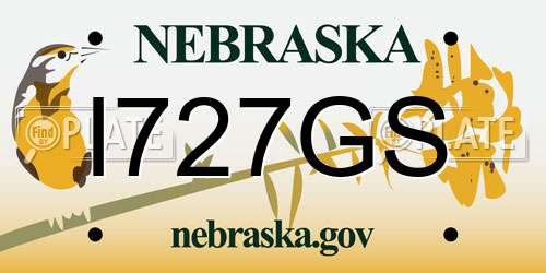 I727GS Nebraska License Plate