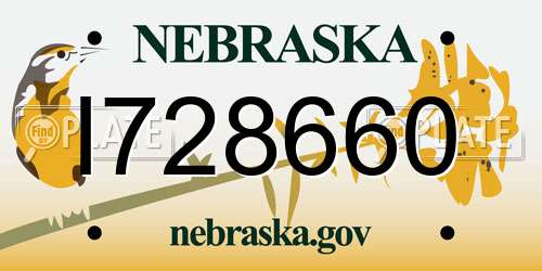 I728660 Nebraska License Plate