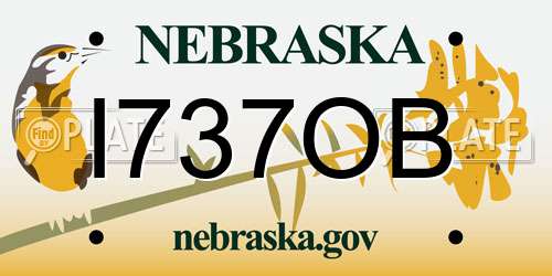 I737OB Nebraska License Plate