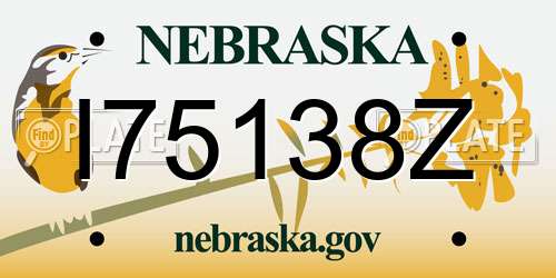 I75138Z Nebraska License Plate