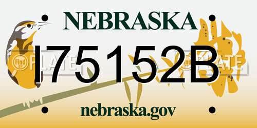 I75152B Nebraska License Plate