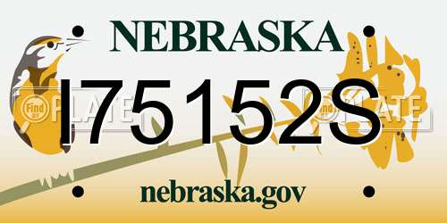 I75152S Nebraska License Plate