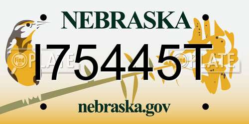 I75445T Nebraska License Plate
