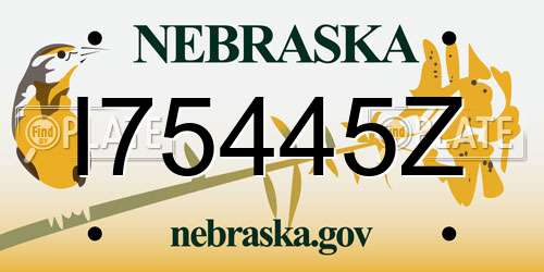 I75445Z Nebraska License Plate
