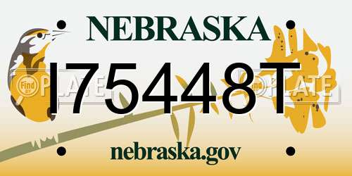 I75448T Nebraska License Plate