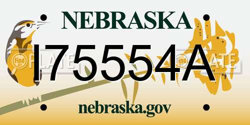 I75554A Nebraska License Plate