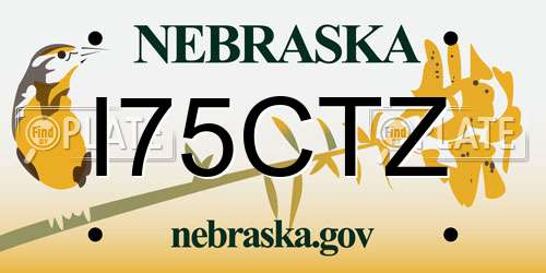 I75CTZ Nebraska License Plate