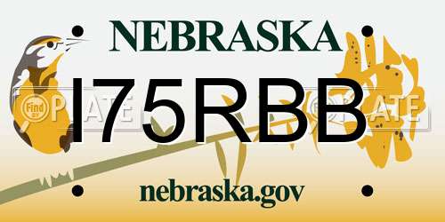 I75RBB Nebraska License Plate