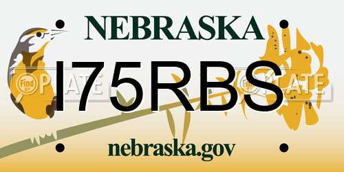 I75RBS Nebraska License Plate