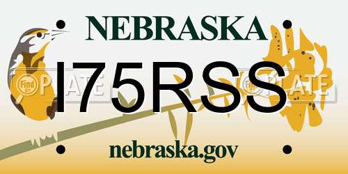 I75RSS Nebraska License Plate