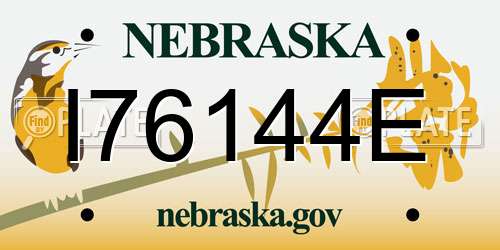 I76144E Nebraska License Plate