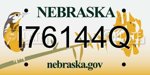 I76144Q Nebraska License Plate