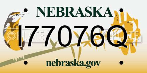 I77076Q Nebraska License Plate