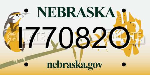 I77082O Nebraska License Plate