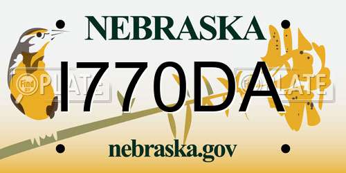 I770DA Nebraska License Plate
