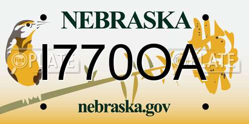 I770OA Nebraska License Plate