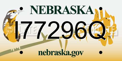 I77296Q Nebraska License Plate