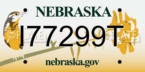 I77299T Nebraska License Plate