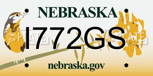 I772GS Nebraska License Plate