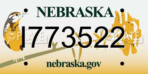 I773522 Nebraska License Plate