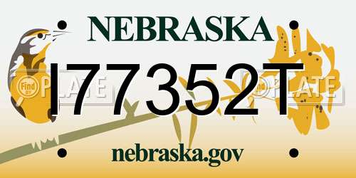 I77352T Nebraska License Plate