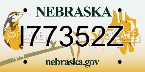 I77352Z Nebraska License Plate