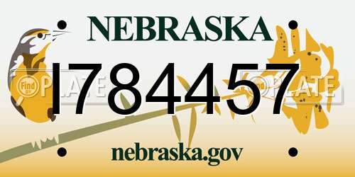 I784457 Nebraska License Plate