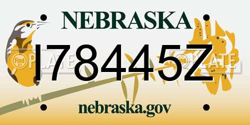 I78445Z Nebraska License Plate