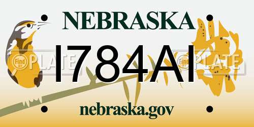 I784AI Nebraska License Plate