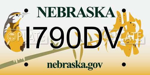 I790DV Nebraska License Plate
