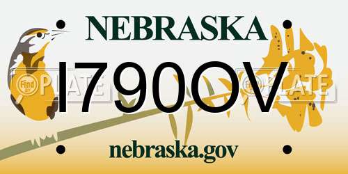 I790OV Nebraska License Plate