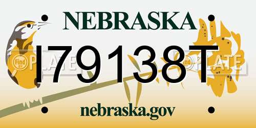 I79138T Nebraska License Plate