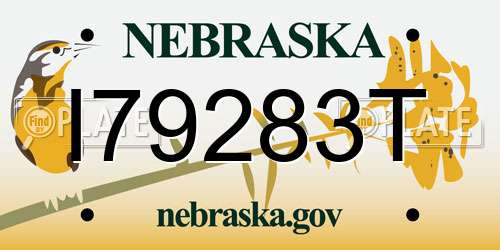 I79283T Nebraska License Plate