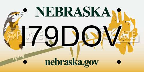 I79DOV Nebraska License Plate