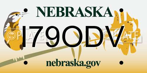 I79ODV Nebraska License Plate