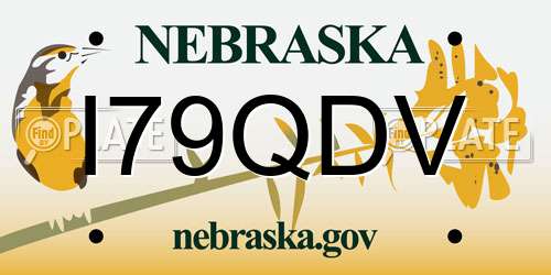 I79QDV Nebraska License Plate