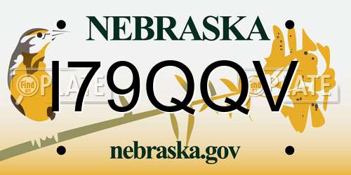 I79QQV Nebraska License Plate