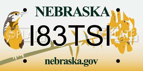 I83TSI Nebraska License Plate