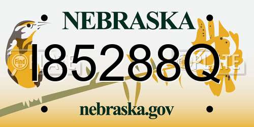 I85288Q Nebraska License Plate