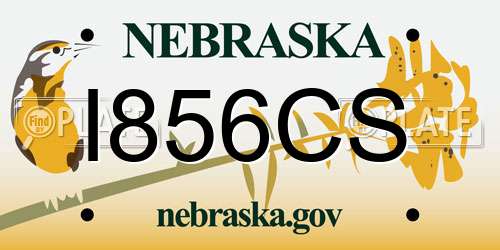 I856CS Nebraska License Plate