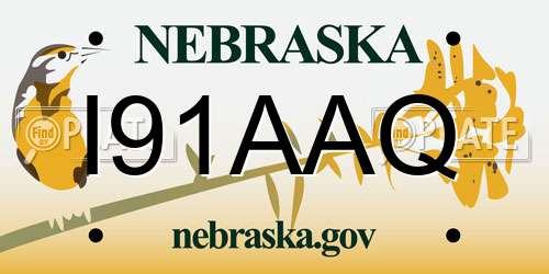 I91AAQ Nebraska License Plate
