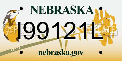 I99121L Nebraska License Plate