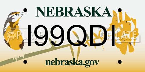 I99QDI Nebraska License Plate