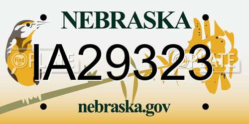 IA29323 Nebraska License Plate