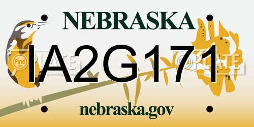 IA2G171 Nebraska License Plate