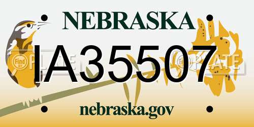 IA35507 Nebraska License Plate