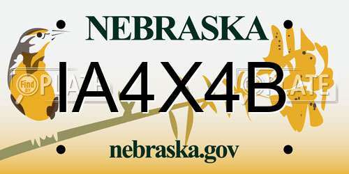 IA4X4B Nebraska License Plate